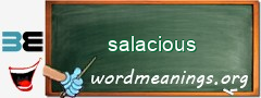 WordMeaning blackboard for salacious